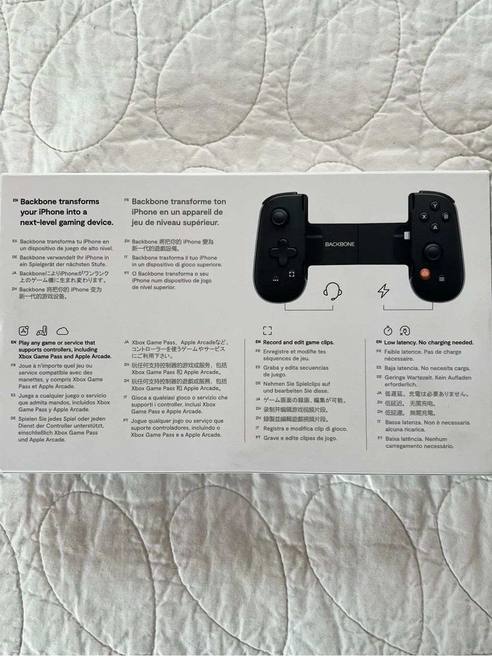 Backbone One Gaming Device for iPhone 14 and Older w/Lighting Port Handheld Fun